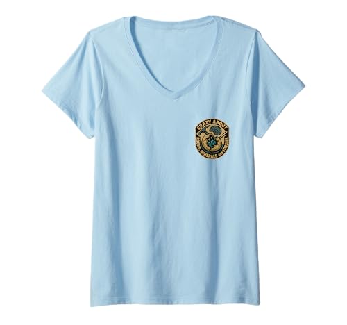 Damen Verrückt nach Felsen, Mineralien, Fossilien und geologischer Bekleidung T-Shirt mit V-Ausschnitt von Art-Wear