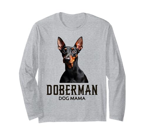Dobermann Dog Mama Shirt Cute Doberman Dobie Mom Apparel Langarmshirt von Art-Wear