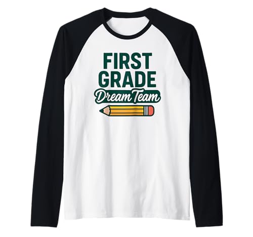 First Grade Team Back to School Lehrer, Mitarbeiter, Kinder Raglan von Art-Wear