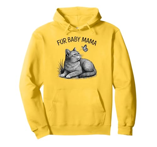Fur Baby Mama Katzenliebhaber Schmetterling Haustier Eltern Pullover Hoodie von Art-Wear