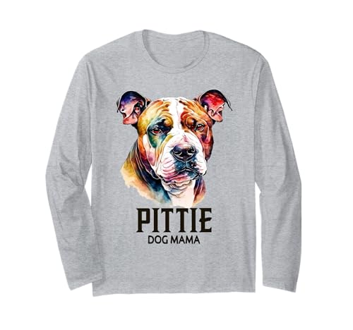 Pittie Dog Mom Süße Pitbull-Liebhaberbekleidung für Damen Langarmshirt von Art-Wear