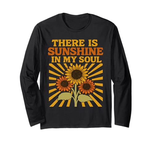 Sunshine in My Soul Sonnenblume Herbst Bekleidung für Damen Langarmshirt von Art-Wear
