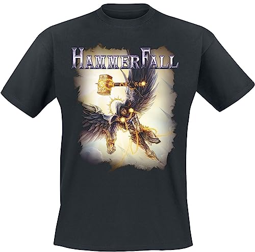 HammerFall Hammer of Dawn Männer T-Shirt schwarz M 100% Baumwolle Band-Merch, Bands von Art Worx