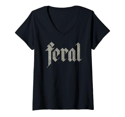 Damen Feral Man, Feral Child, Feral Woman, Feral Trend, Feral T-Shirt mit V-Ausschnitt Damen Feral Man, Feral Child, Feral Woman, Feral Trend, Feral T-Shirt mit V-Ausschnitt von Art of Living