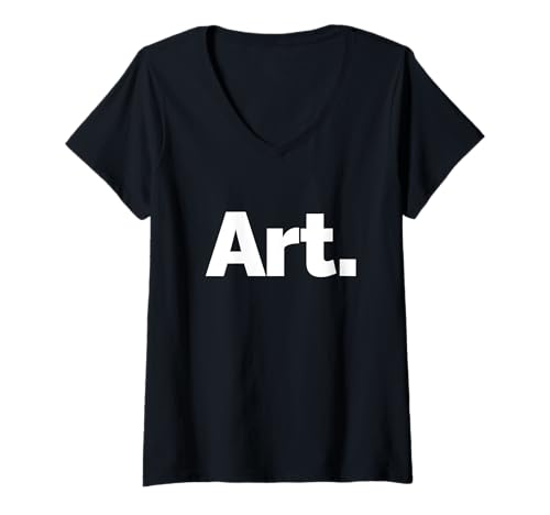 Damen That Says Art T-Shirt mit V-Ausschnitt von Art on it Design