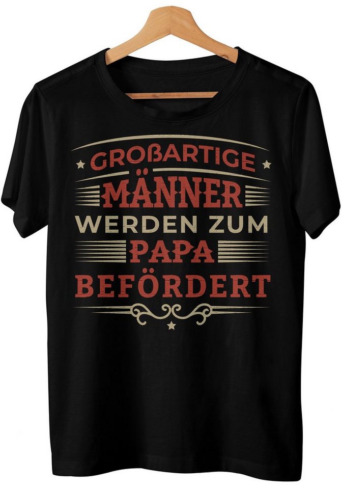 Art & Detail Shirt T-Shirt Großartige Männer werden zum Papa befördert - für den Vater, Dad Papa Geschenk zum Vatertag von Art & Detail Shirt