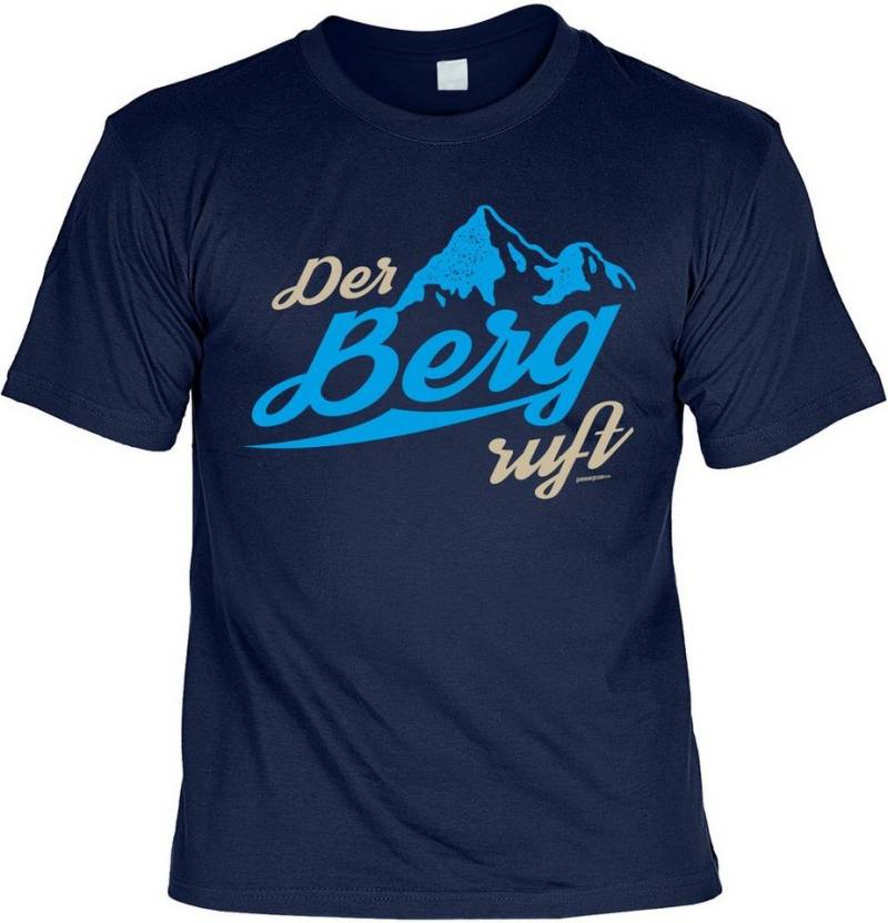 Art & Detail Shirt T-Shirt Lustige Sprüche Fun Tshirt - Der BERG ruft! mit Motiv-Druck Bergsteiger, Geschenk, Weihnachten von Art & Detail Shirt