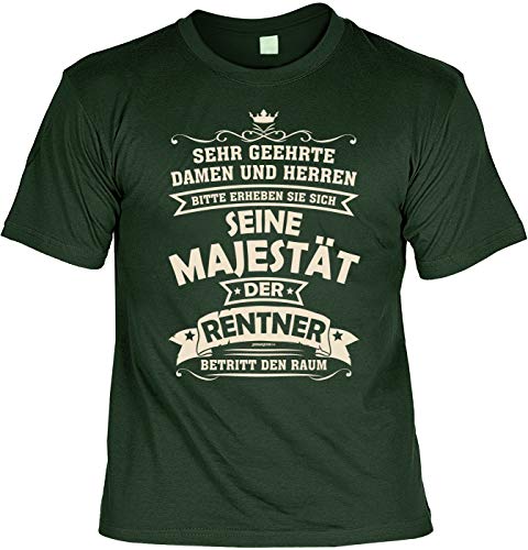 Lustige Rentner Sprüche Fun Tshirt - Seine Majestät Der Rentner betritt den Raum - Pensionär Shirt von Art & Detail Shirt