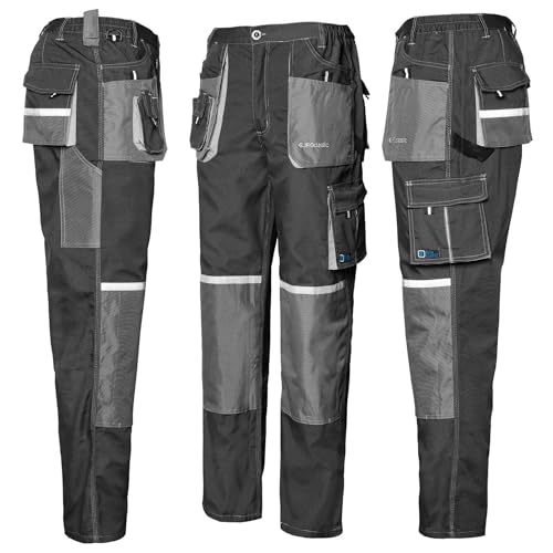 Art.Master Arbeitshose Herren Grau Größe 52 - funktionale Herren Bundhose mit Stauraum Kniepolstertaschen Stretchbund - Arbeitshose für Lager Logistik BAU Industrie Werkstatt Männerbekleidung Art.Master Arbeitshose Herren Grau Größe 52 - funktionale Herren Bundhose mit Stauraum Kniepolstertaschen Stretchbund - Arbeitshose für Lager Logistik BAU Industrie Werkstatt Männerbekleidung von Art.Master