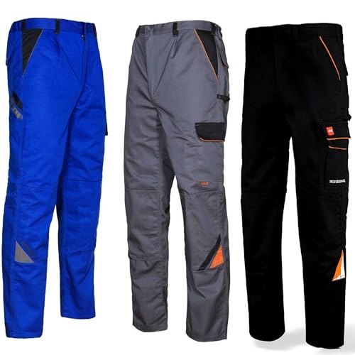 Art.Master Arbeitshose Herren Schwarz Größe 58 - strapazierfähige Bundhose mit dehnbarem Bund 6 Taschen Knieverstärkung und Zollstocktasche - Berufshose für Kfz Instandhaltung Technik Werkstatt Männer von Art.Master