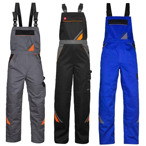 Art.Master Latzhose Herren Blau Größe 62 - funktionale Arbeitslatzhose mit Stretch Einsatz und 6 Taschen - Berufshose für Gartenarbeit Hobby Heimwerken Montage Renovierung Kfz-Werkstatt Auto Outdoor von Art.Master