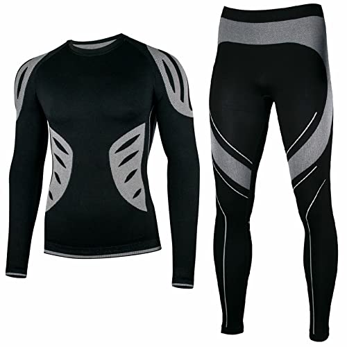 Thermo Unterwäsche Set Lang Funktionswäsche Atmungsaktiv VIKEN Active schwarz von Art.Master