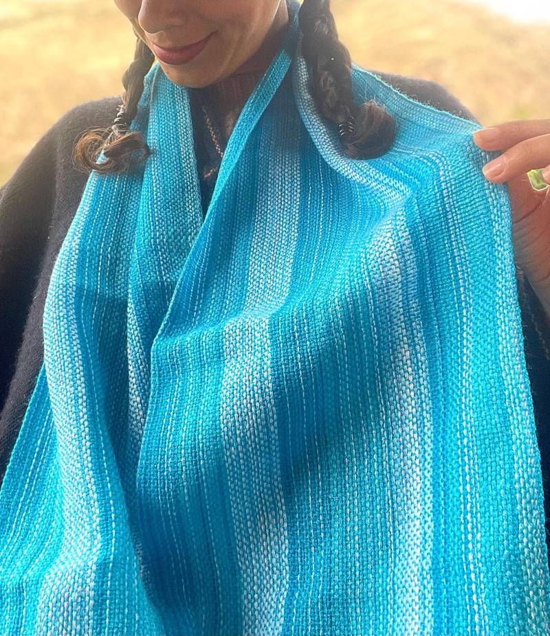 Blauer Dünner Schal von ArtAndean