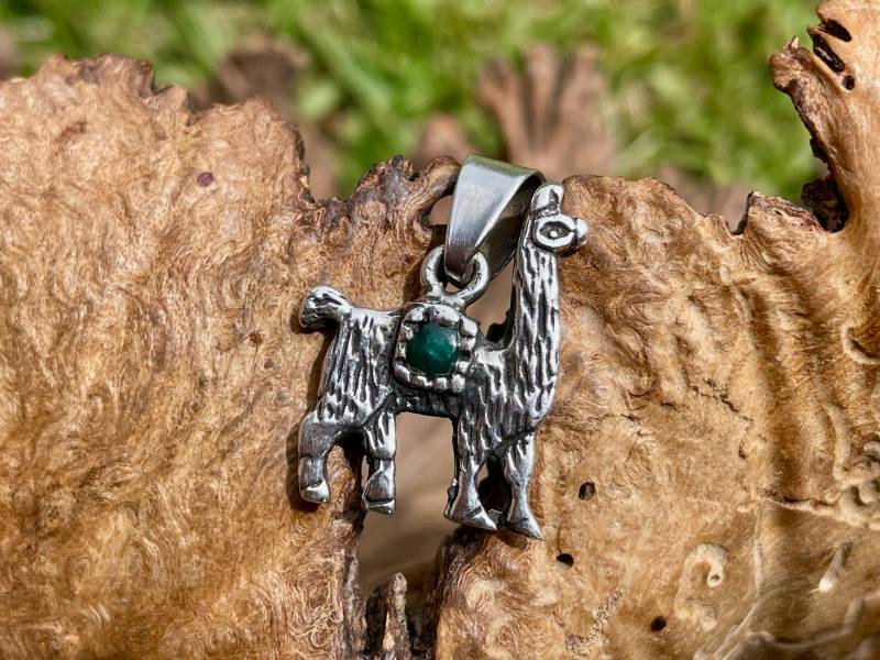 Silber Lama Anhänger Mit Chrysokoll von ArtAndean
