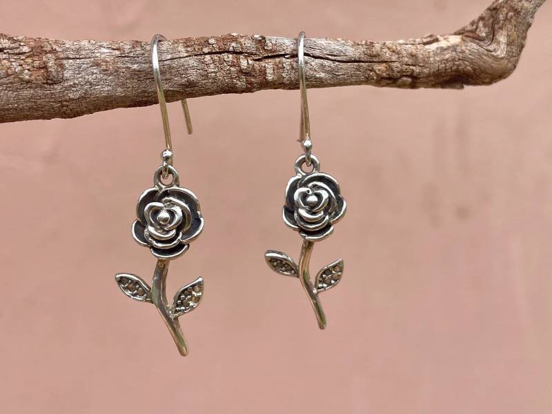Silber Rose Ohrringe von ArtAndean