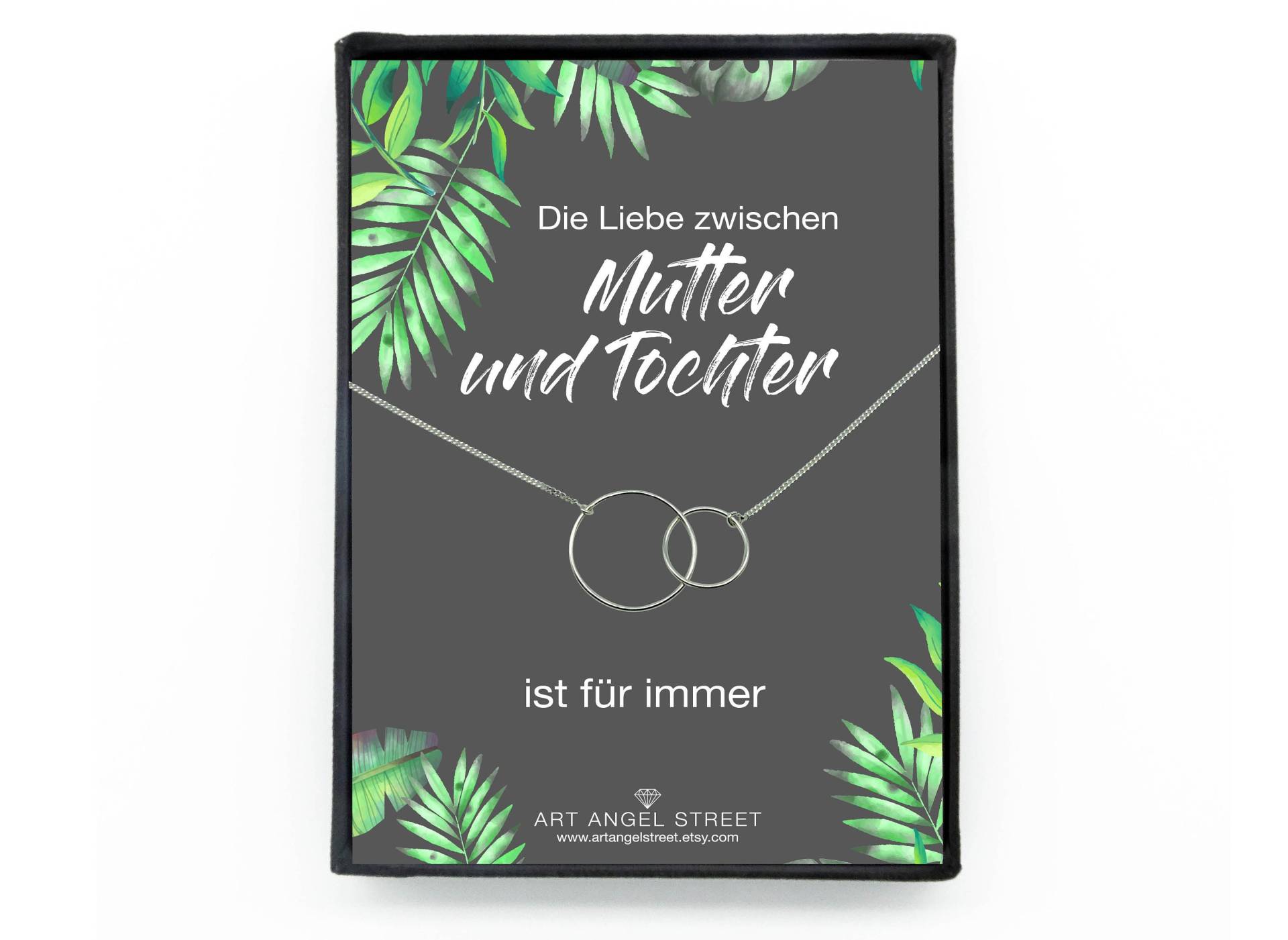 Mutter Und Tochter Kette, Schmuck, Geschenk Für Mutter, Kreise Halskette, Geburtstagsgeschenk, Mama Tochterkette von ArtAngelStreet