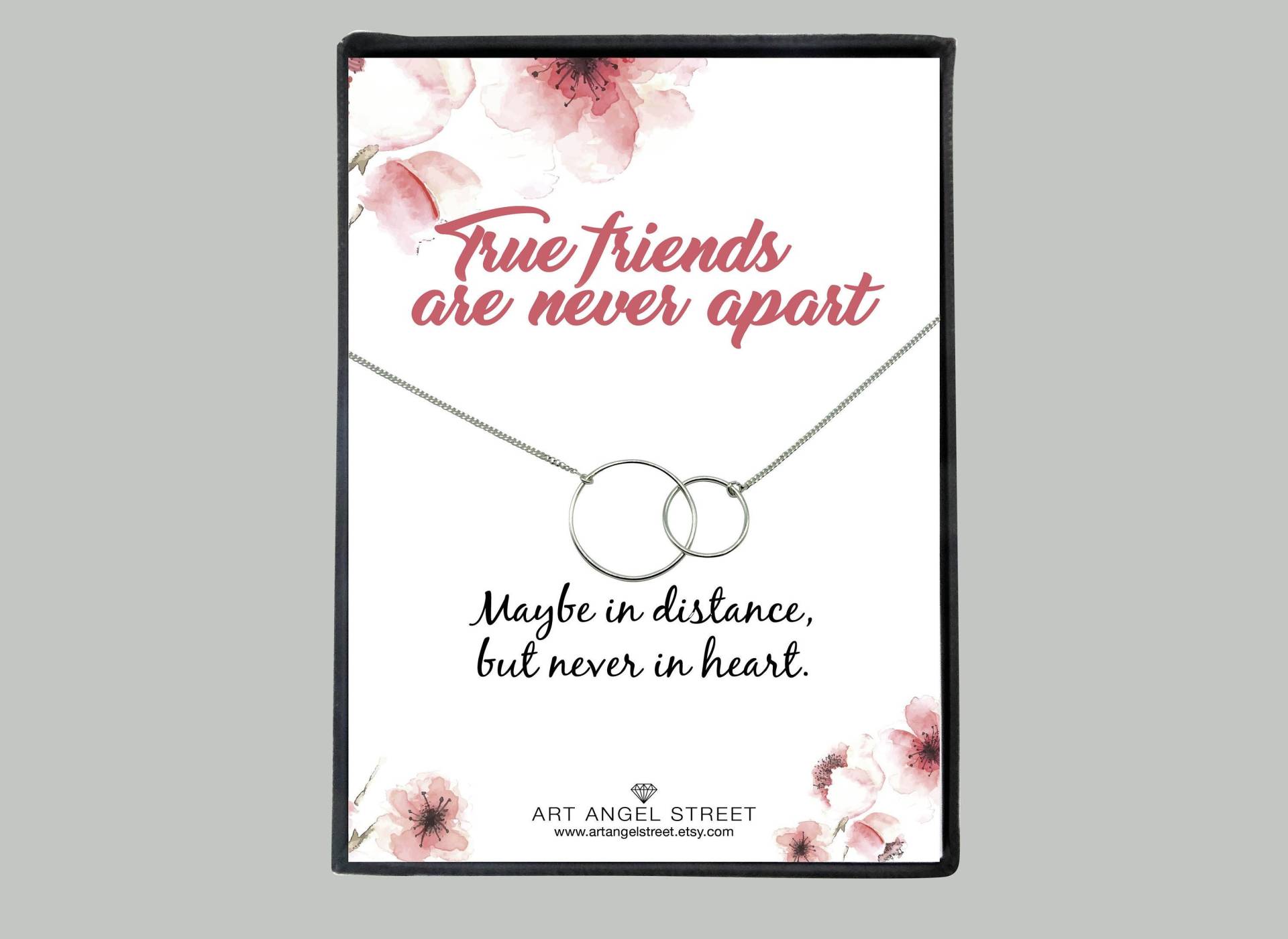 Wahre Freunde Sind Nie Getrennt Bff Halskette, Auszug Geschenk, Auf Wiedersehen Geschenk Für Freund, Umzugsgeschenk, Ferngeschenk von ArtAngelStreet