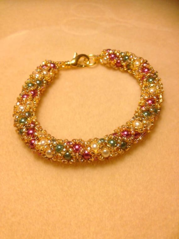 Netted Perle Armband Netted Perle Armband von ArtAttackCom