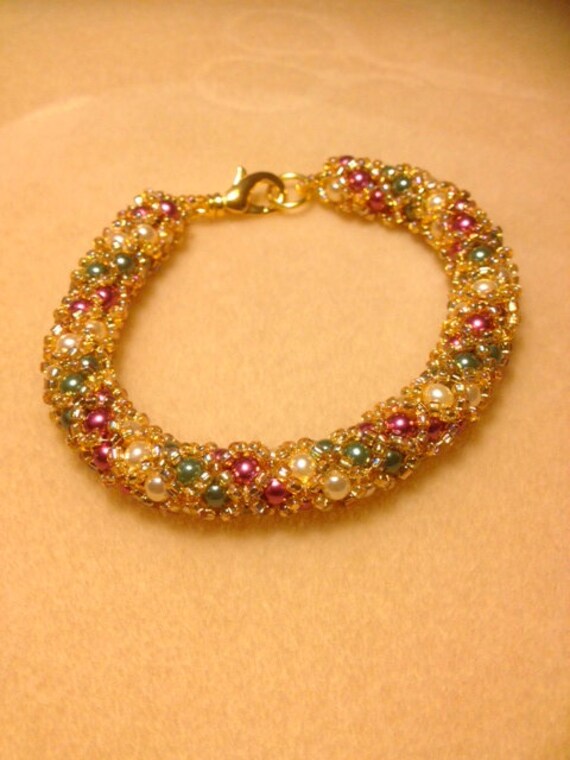 Netted Perle Armband Netted Perle Armband von ArtAttackCom