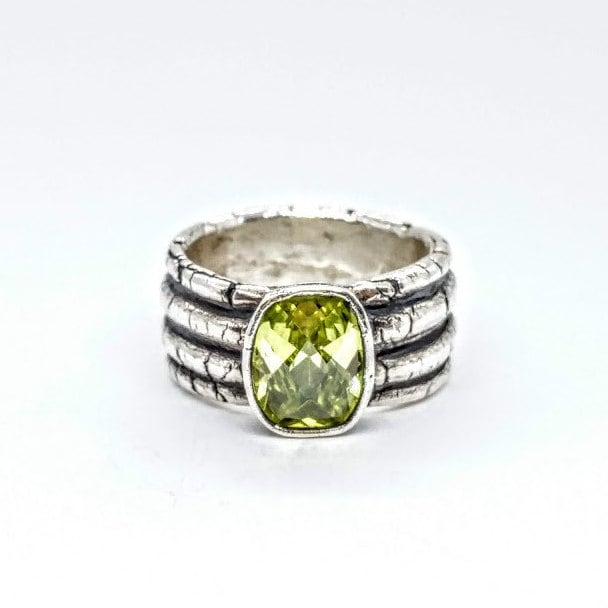 Bi4, Bohemien Ring, Recyceltes Silber, Peridot von ArtBiDesign
