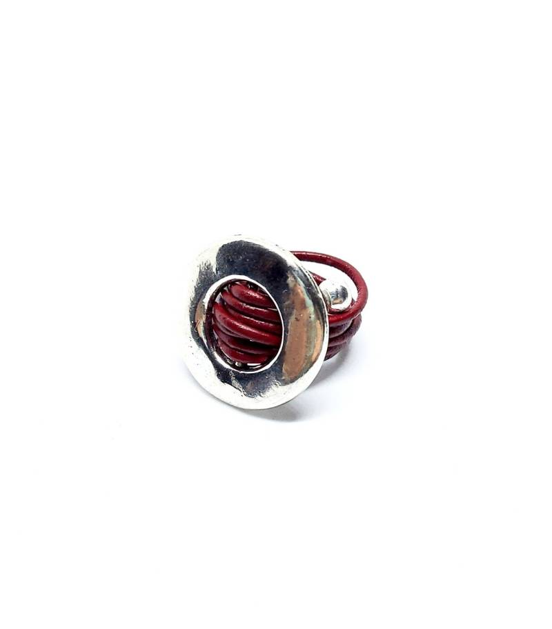 Lederring, Verstellbarer Ring, Runder Brauner Moderner Damengeschenk, Geschenkidee, Weihnachtsgeschenk, Muttergeschenk von ArtBijouStore