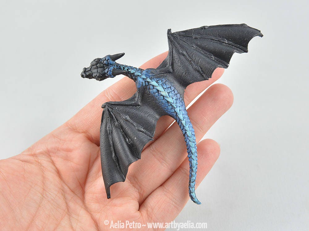 Alpha Dragon Haarspange - Zubehör Für Schwarze Und Blaue Drachen Auf Lager Sofort Lieferbar von ArtByAelia