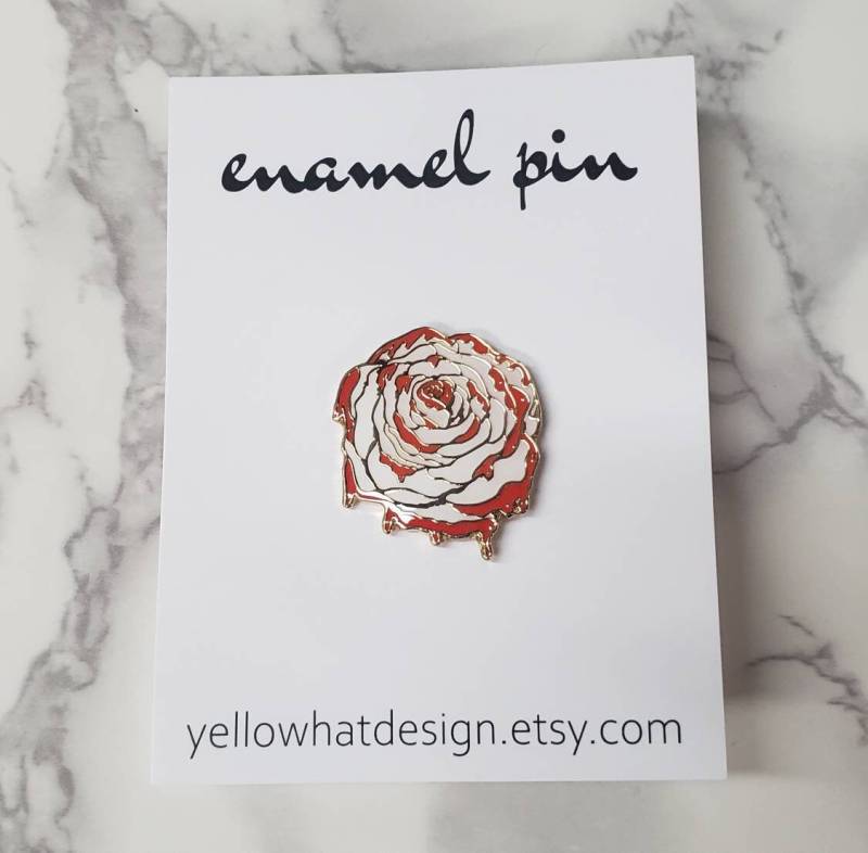 Bemalte Rose Soft Enamel Pin, Anstecknadel von ArtByAngela9k