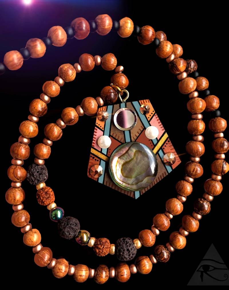 Sandelholz Und Schwarze Lava Perle-Öl Diffundieren Halskette Sandelholz Und Schwarze Lava Perle-Öl Diffundieren Halskette von ArtByHollyPawson