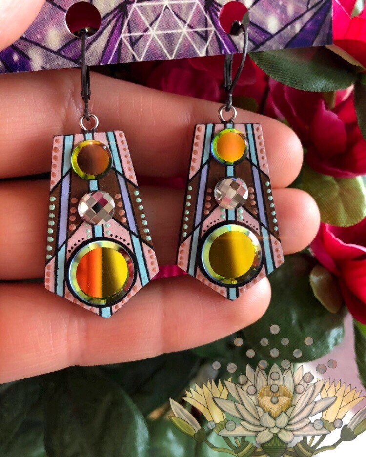 Swarovski Spiegel Ohrringe von ArtByHollyPawson