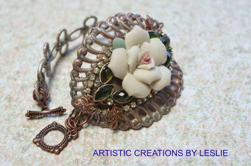 Vintage Rosenkette Armband Vintage Rosenkette Armband von ArtCreationsbyLeslie