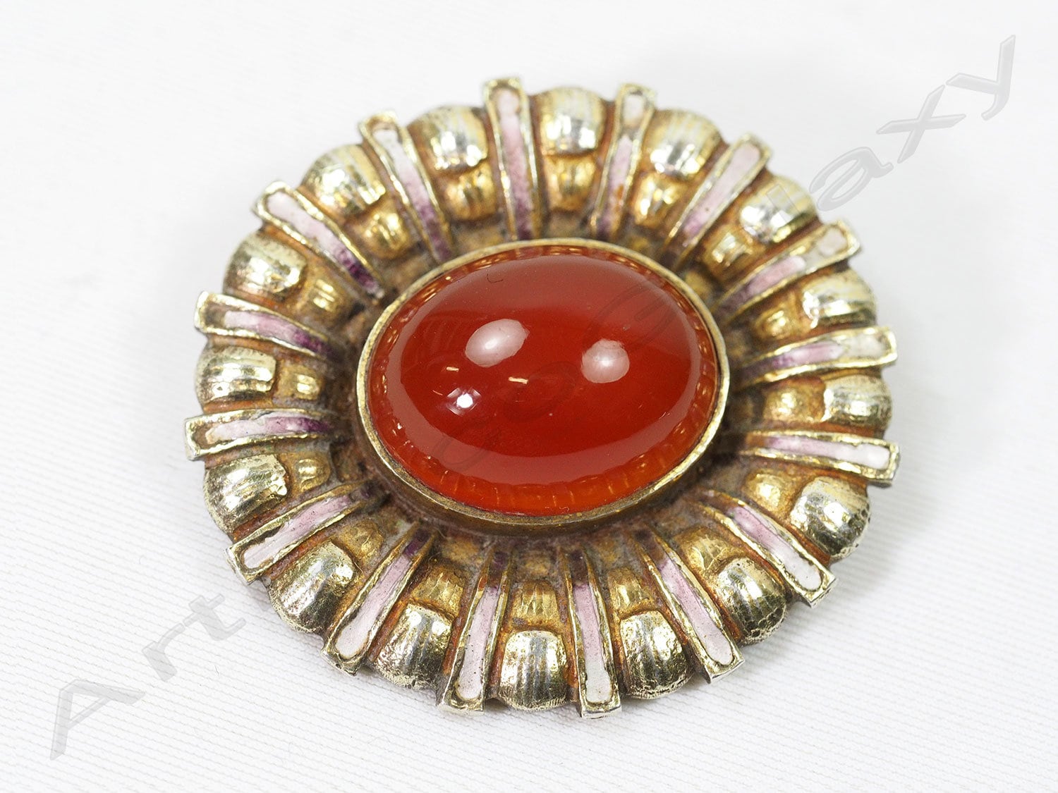 Art Deco Silber Gold Emaille & Achat Brosche-Circa 1930Er Jahre von ArtDecoGalaxy