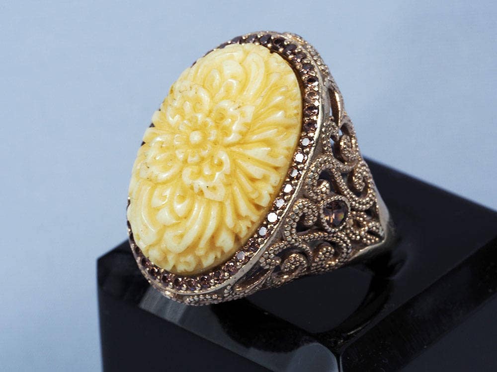 Vergoldeter Silber Ring von ArtDecoGalaxy