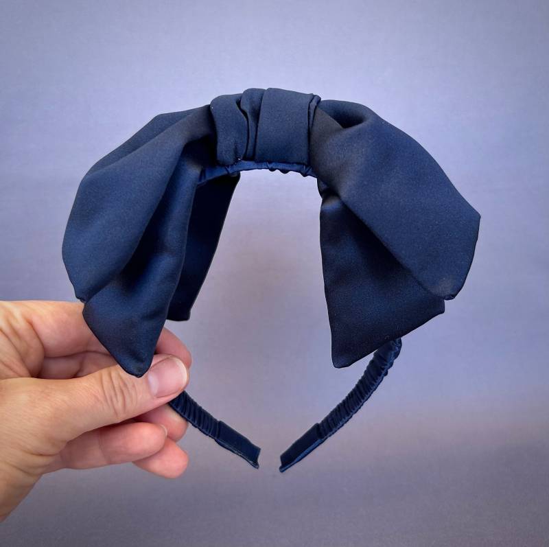 Navy Blue Bogen Stirnband, Schleife Party Hochzeit Mädchen Frauen Erwachsene Damen Satin Große Stirnband Navy Blue Bogen Stirnband, Schleife Party Hochzeit Mädchen Frauen Erwachsene Damen Satin Große Stirnband von ArtFlowerSilk