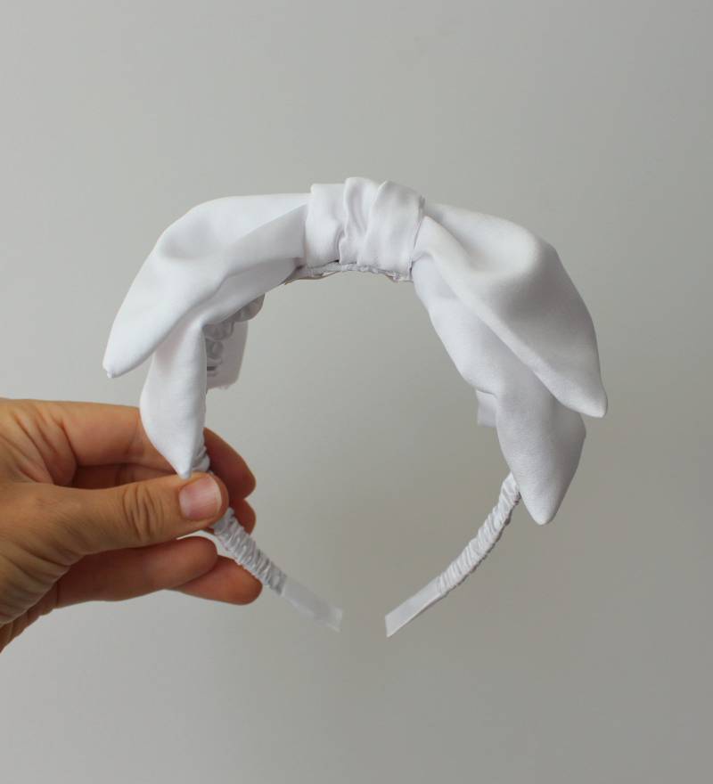 Weißes Haarband, Satinschleife Stirnband, Party Hochzeit Braut Mädchen Frauen Erwachsene Damen Großes Haar Stirnband Weißes Haarband, Satinschleife Stirnband, Party Hochzeit Braut Mädchen Frauen Erwachsene Damen Großes Haar Stirnband von ArtFlowerSilk