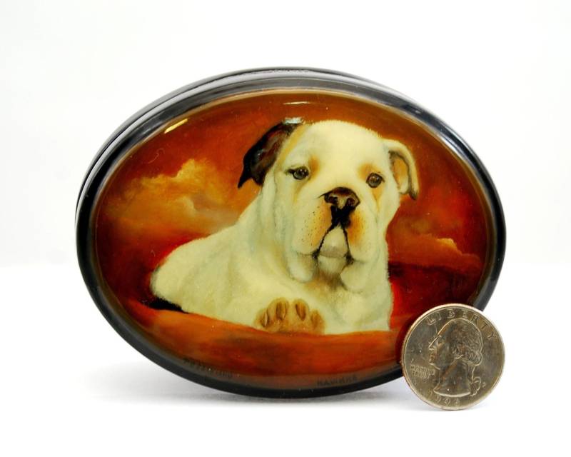 Beliebte Haustiere Lackschatulle/Mein Lieblingshund Handbemalt Box Für Geschenk Kunststil Sammlerstück Ölfarbe Schmuckschatulle Wohndekor von ArtGIV