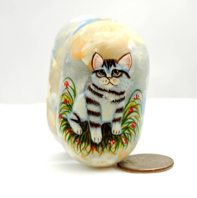 Beliebte Haustiere Lackbox/Meine Lieblingskatze Handgemalt Schachtel Für Geschenk Kunststil Ölfarbe Schmuckbox Wohnkultur 3D Effekt von ArtGIV