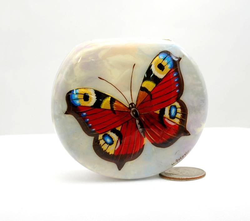 Beliebte Haustiere Lackschatulle/Schmetterling Handbemalt Box Für Geschenk Kunststil Ölfarbe Schmuckschatulle Wohnkultur 3D-Effekt Handgemacht von ArtGIV