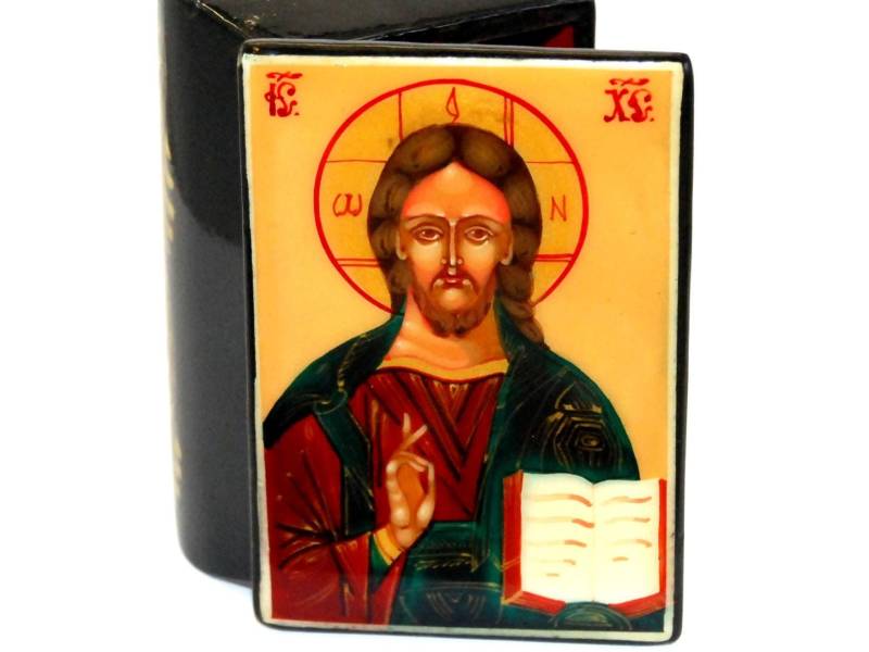 Lackkästchen/Ikone Jesus Miniaturmalerei Sammlerstück Schmuckschatulle Handarbeit Handgemalt Kunst Lackkästchen/Ikone Jesus Miniaturmalerei Sammlerstück Schmuckschatulle Handarbeit Handgemalt Kunst von ArtGIV