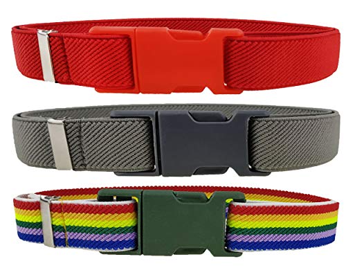 ArtGal SET 3 x GÜRTEL Kindergürtel verstellbar STRETCH für Kinder Baby EU Unisex Elastik-Gürtel MADE IN EU (Modell 8) von ArtGal