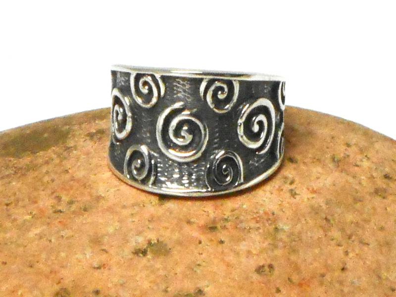 Chunky Spiral Design Sterling Silber 925 Ring von ArtGeckoJewellery