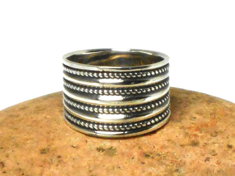 Grobstrick Sterling Silber 925 Ring von ArtGeckoJewellery