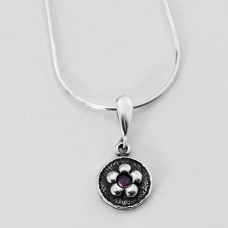 Pink Turmalin Anhänger Halskette - Silber Stein Blume Pink Turmalin Anhänger Halskette - Silber Stein Blume von ArtGema