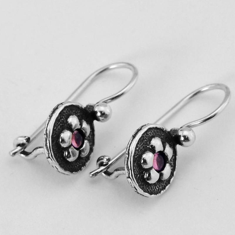 Rosa Turmalie Ohrringe - Silber Blume Handgemachte Rosa Rosa Turmalie Ohrringe - Silber Blume Handgemachte Rosa von ArtGema
