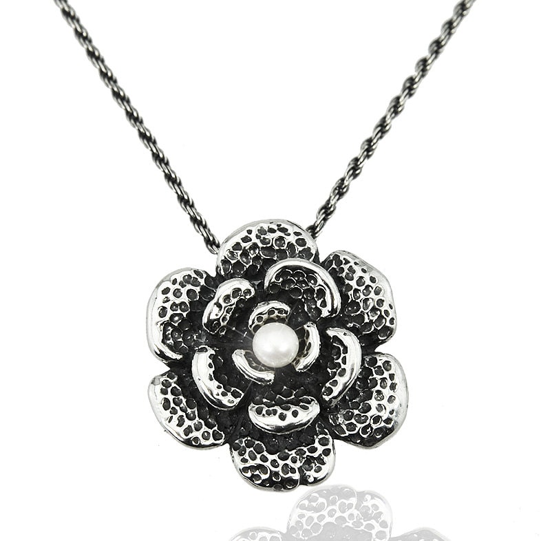 Süßwasser Perlen Sterling Silber Anhänger - Perlenkette Black & White Halskette, Natürliche Perle Handgemachter Schmuck Süßwasser Perlen Sterling Silber Anhänger - Perlenkette Black & White Halskette, Natürliche Perle Handgemachter Schmuck von ArtGema
