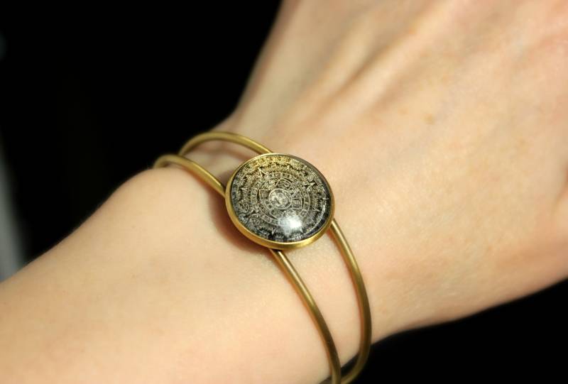 Maya Kalender Manschette Armband | Antike Bronze Funkelnde Azteken Schmuck Maya Kalender Manschette Armband | Antike Bronze Funkelnde Azteken Schmuck von ArtHarmony