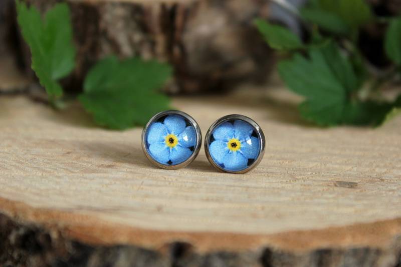 Vergissmeinn Ich Nicht Ohrstecker | Blumenschmuck Blaue Blumen Ohrringe Kleine Ich-Nicht von ArtHarmony