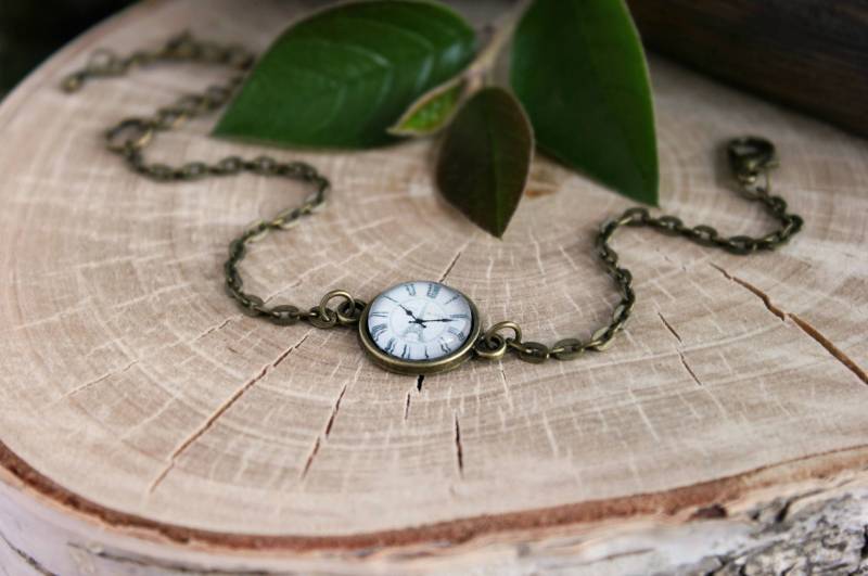 Vintage Uhr Armband | Zifferblatt Schmuck Verstellbares Uhrarmband Antike Bronze Kette Personalisierter Keine Funktionierende Uhr von ArtHarmony