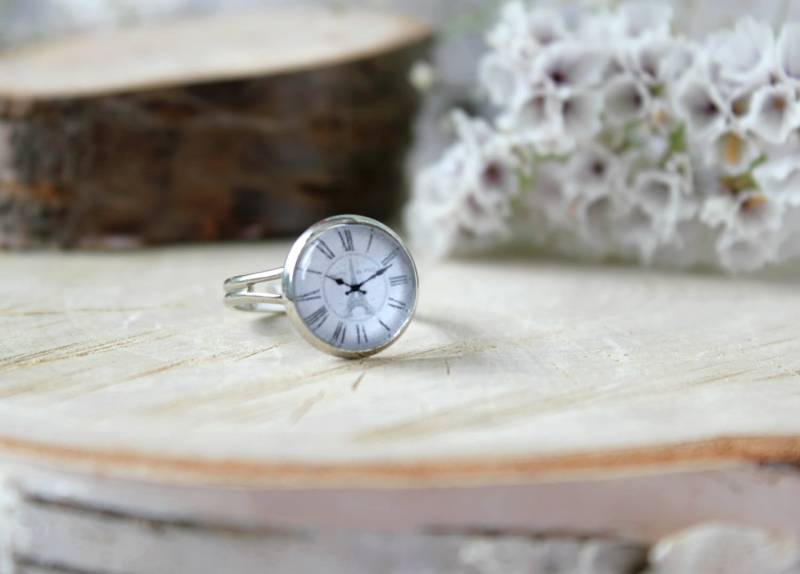 Zifferblatt Ring | Einstellbar Silber Ton Schmuck Keine Funktionierende Uhr von ArtHarmony