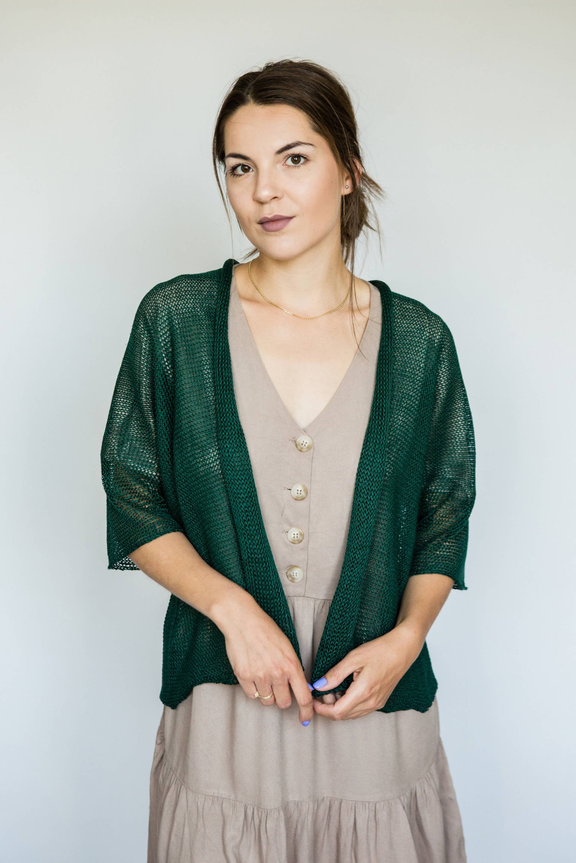 Gestrickter Umhang Aus Natürlichem Leinenpullover Für Den Sommer Gestrickter Umhang Aus Natürlichem Leinenpullover Für Den Sommer von ArtHermina