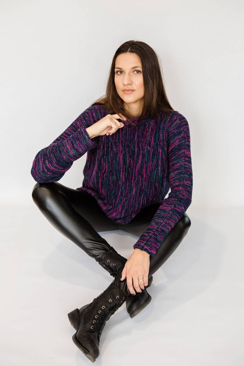 Handgefertigter Dicker Warmer Wollpullover Damen-Wollpullover Handgefertigter Dicker Warmer Wollpullover Damen-Wollpullover von ArtHermina